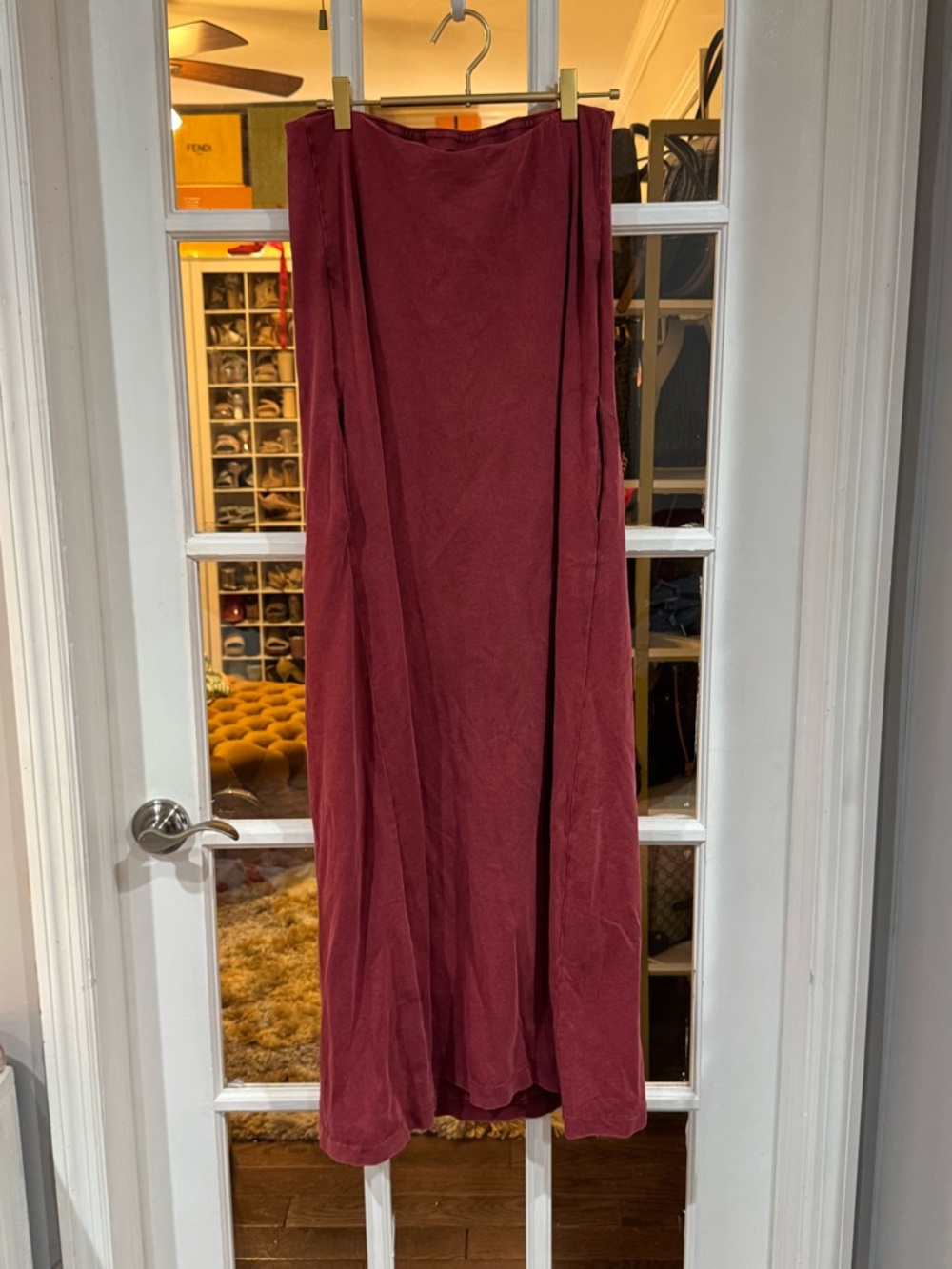 Zara Wine Red Strapless Maxi dress - Picture 3 of 5